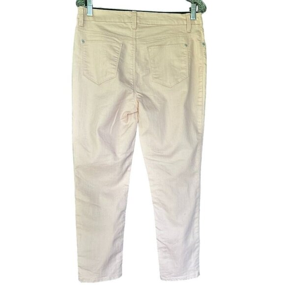 Chico's Womens‎ Ankle Jeans Size 6 Light Pink Mid-Rise Stretch Denim - Picture 2 of 7